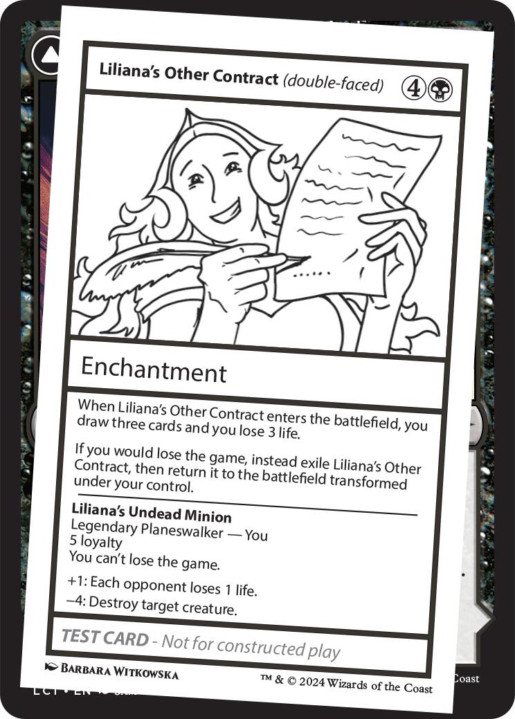Liliana's Other Contract (double-faced) [Mystery Booster 2 Playtest Cards] | Jomio and Rueliete's Cards and Comics