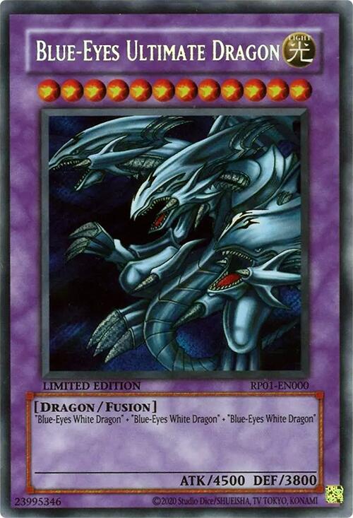 Blue-Eyes Ultimate Dragon [RP01-EN000] Secret Rare | Jomio and Rueliete's Cards and Comics