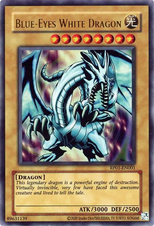 Blue-Eyes White Dragon [RP01-EN001] Ultra Rare | Jomio and Rueliete's Cards and Comics