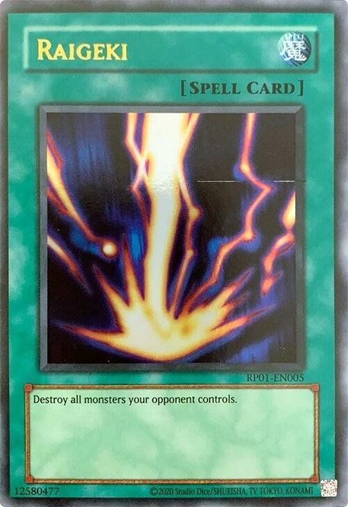 Raigeki [RP01-EN005] Ultra Rare | Jomio and Rueliete's Cards and Comics