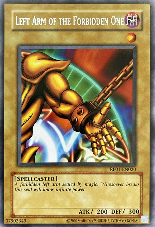 Left Arm of the Forbidden One [RP01-EN020] Rare | Jomio and Rueliete's Cards and Comics