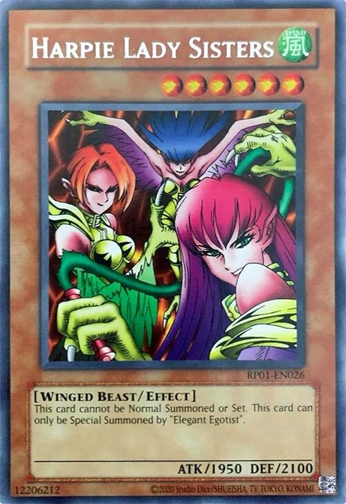Harpie Lady Sisters [RP01-EN026] Rare | Jomio and Rueliete's Cards and Comics