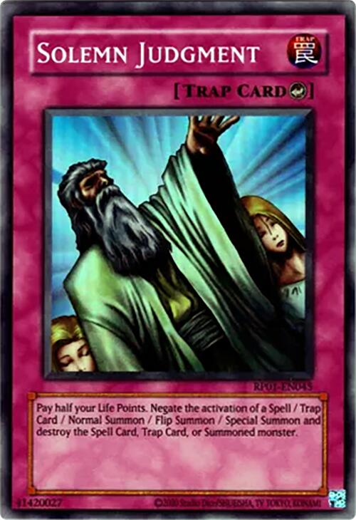 Solemn Judgment [RP01-EN045] Super Rare | Jomio and Rueliete's Cards and Comics