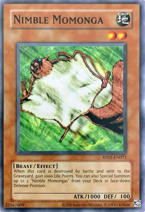 Nimble Momonga [RP01-EN071] Common | Jomio and Rueliete's Cards and Comics