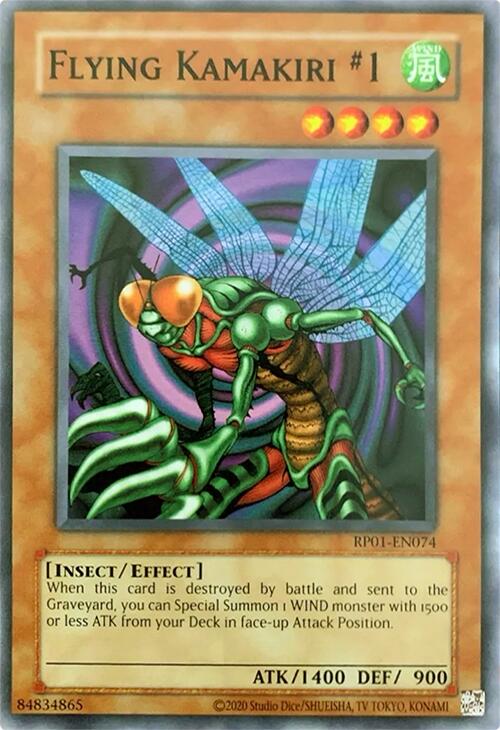 Flying Kamakiri #1 [RP01-EN074] Common | Jomio and Rueliete's Cards and Comics