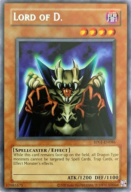Lord of D. [RP01-EN086] Rare | Jomio and Rueliete's Cards and Comics