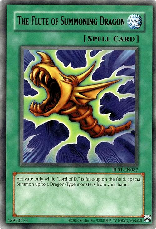 The Flute of Summoning Dragon [RP01-EN087] Rare | Jomio and Rueliete's Cards and Comics