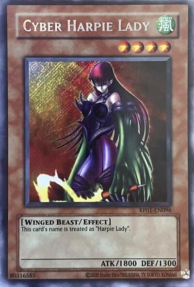 Cyber Harpie Lady [RP01-EN096] Secret Rare | Jomio and Rueliete's Cards and Comics