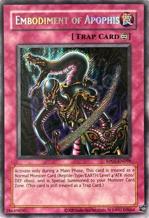 Embodiment of Apophis [RP01-EN098] Secret Rare | Jomio and Rueliete's Cards and Comics