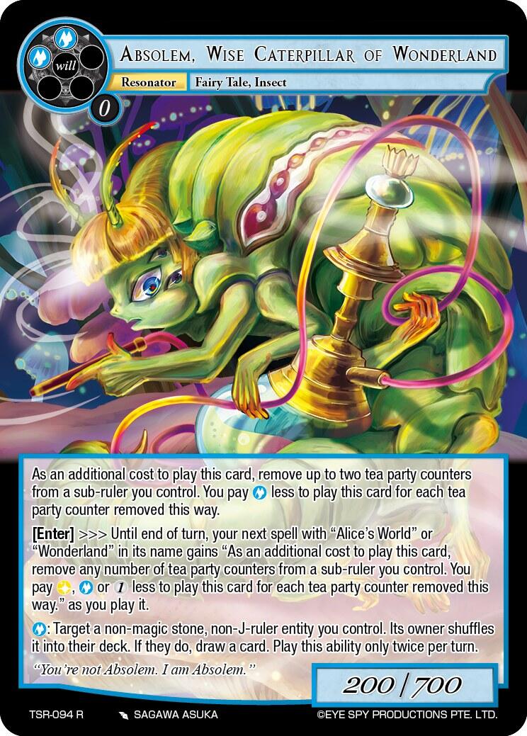 Absolem, Wise Caterpillar Of Wonderland (TSR-094 R) [The Battle at the Sacred Ruins] | Jomio and Rueliete's Cards and Comics