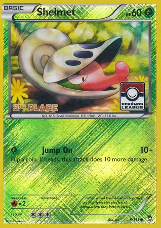 Shelmet (8/111) (League Promo 3rd Place) [XY: Furious Fists] | Jomio and Rueliete's Cards and Comics