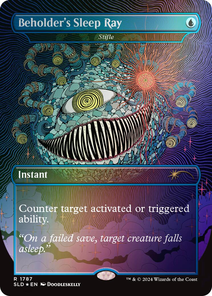 Beholder's Sleep Ray - Stifle (Rainbow Foil) [Secret Lair Drop Series] | Jomio and Rueliete's Cards and Comics