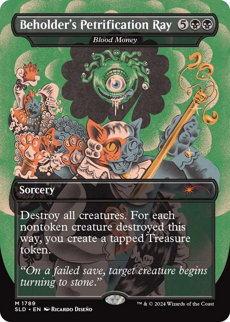 Beholder's Petrification Ray - Blood Money [Secret Lair Drop Series] | Jomio and Rueliete's Cards and Comics