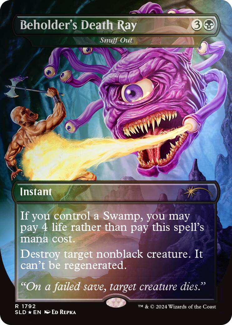 Beholder's Death Ray - Snuff Out (Rainbow Foil) [Secret Lair Drop Series] | Jomio and Rueliete's Cards and Comics