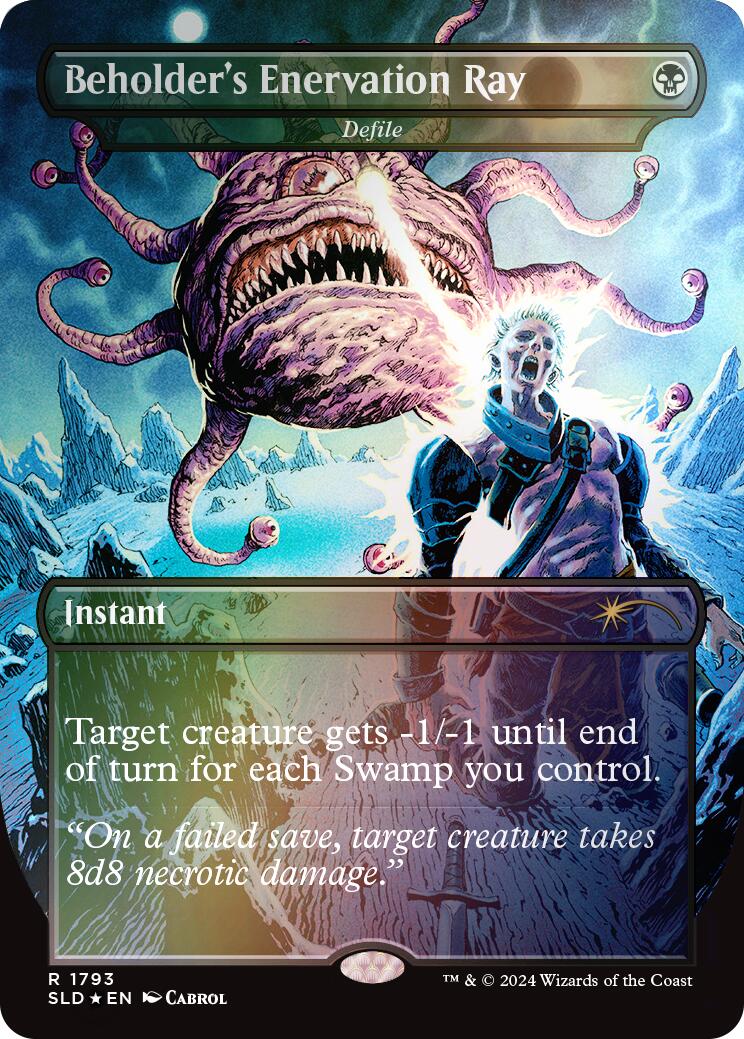 Beholder's Enervation Ray - Defile (Rainbow Foil) [Secret Lair Drop Series] | Jomio and Rueliete's Cards and Comics