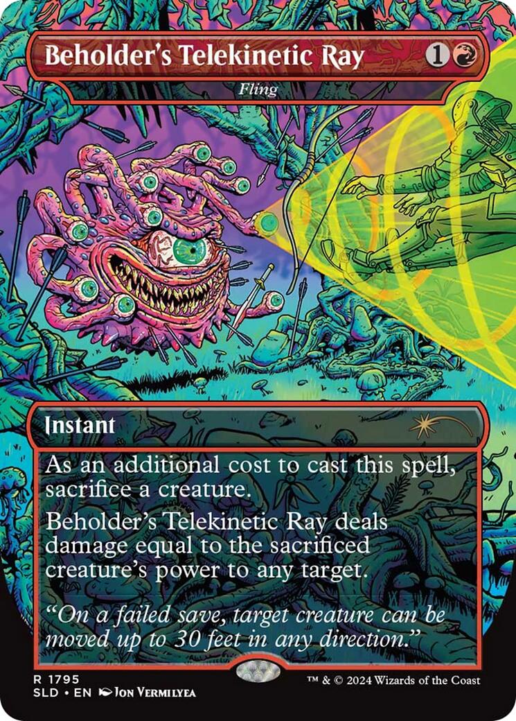 Beholder's Telekinetic Ray - Fling [Secret Lair Drop Series] | Jomio and Rueliete's Cards and Comics