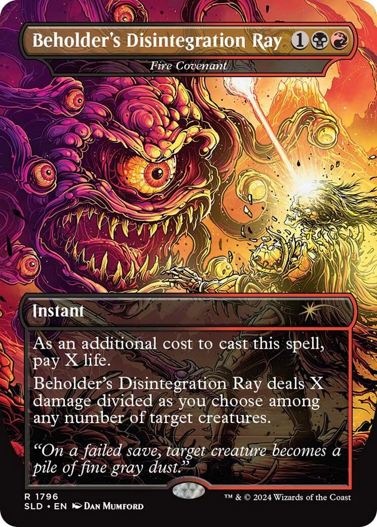 Beholder's Disintegration Ray - Fire Covenant [Secret Lair Drop Series] | Jomio and Rueliete's Cards and Comics