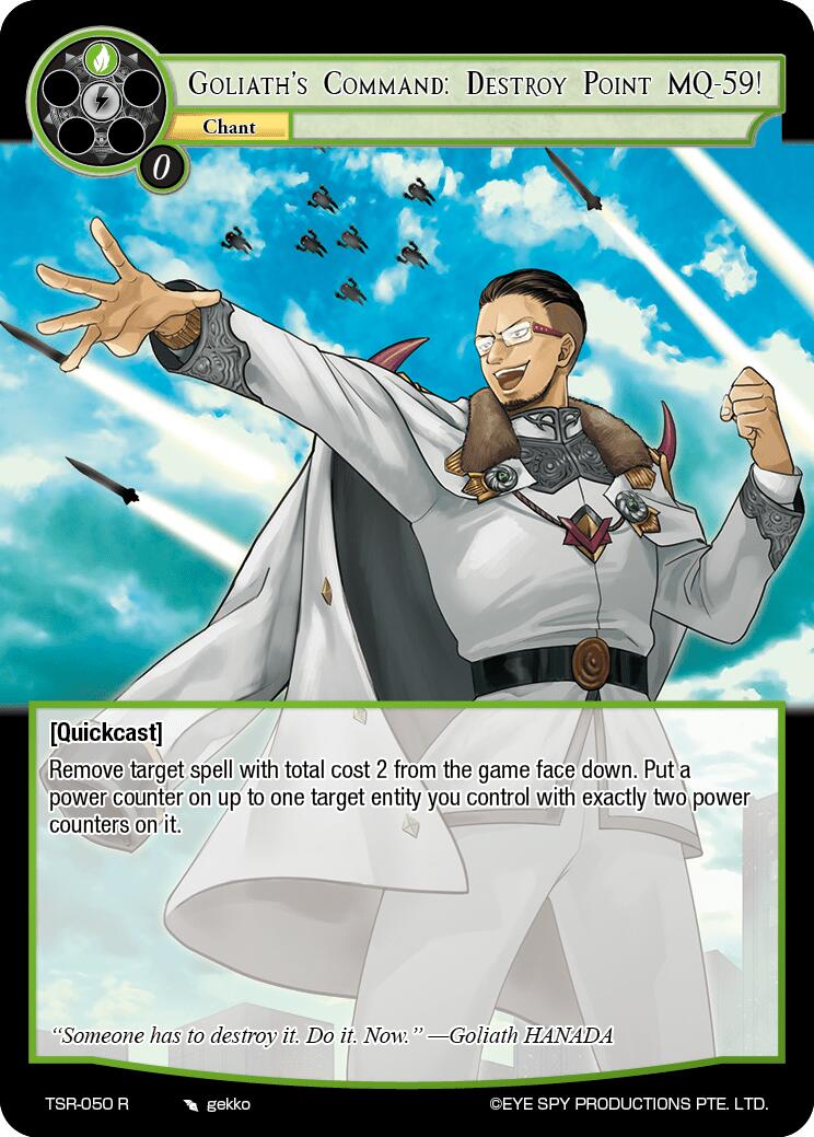Goliath's Command: Destroy Point MQ-59! (TSR-050 R) [The Battle at the Sacred Ruins] | Jomio and Rueliete's Cards and Comics