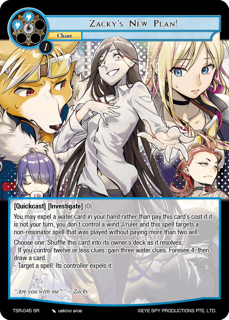 Zacky's New Plan! (TSR-045 SR) [The Battle at the Sacred Ruins] | Jomio and Rueliete's Cards and Comics