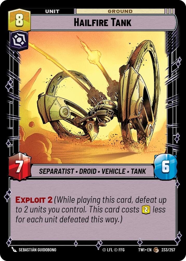 Hailfire Tank (233/257) (233/257) [Twilight of the Republic] | Jomio and Rueliete's Cards and Comics