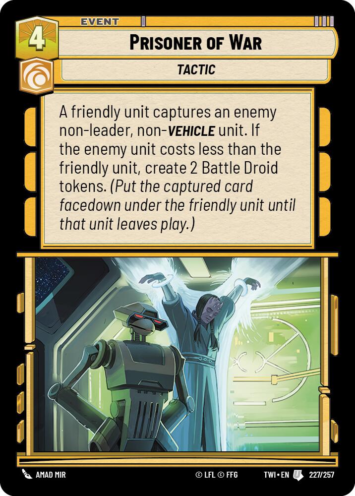 Prisoner of War (227/257) (227/257) [Twilight of the Republic] | Jomio and Rueliete's Cards and Comics