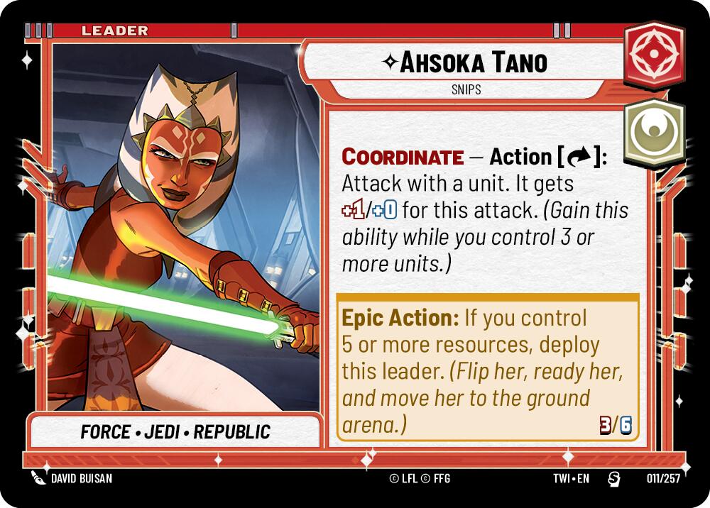 Ashoka Tano - Snips (011/257) (011/257) [Twilight of the Republic] | Jomio and Rueliete's Cards and Comics