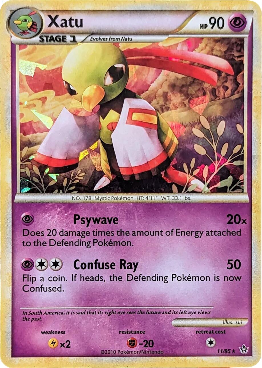 Xatu (11/95) (Cracked Ice Holo) [HeartGold & SoulSilver: Unleashed] | Jomio and Rueliete's Cards and Comics