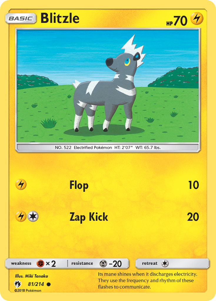 Blitzle (81/214) [Sun & Moon: Lost Thunder] | Jomio and Rueliete's Cards and Comics