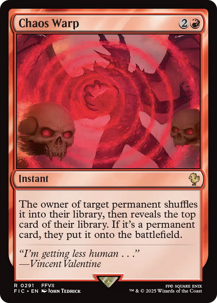 Chaos Warp [FINAL FANTASY Commander] | Jomio and Rueliete's Cards and Comics
