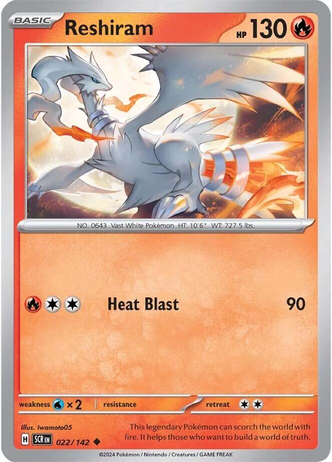 Reshiram (022/142) [Scarlet & Violet: Stellar Crown] | Jomio and Rueliete's Cards and Comics