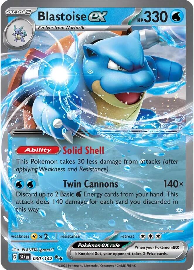 Blastoise ex (030/142) [Scarlet & Violet: Stellar Crown] | Jomio and Rueliete's Cards and Comics