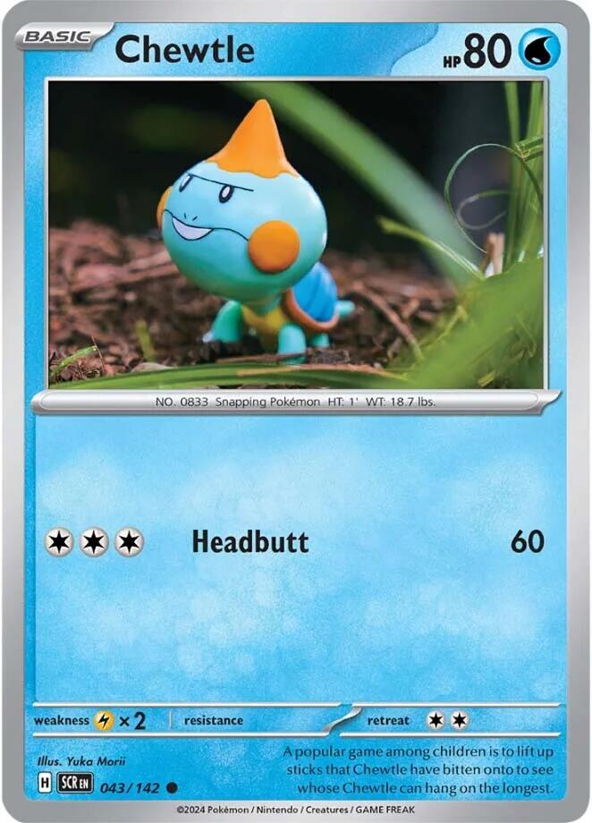 Chewtle (043/142) [Scarlet & Violet: Stellar Crown] | Jomio and Rueliete's Cards and Comics