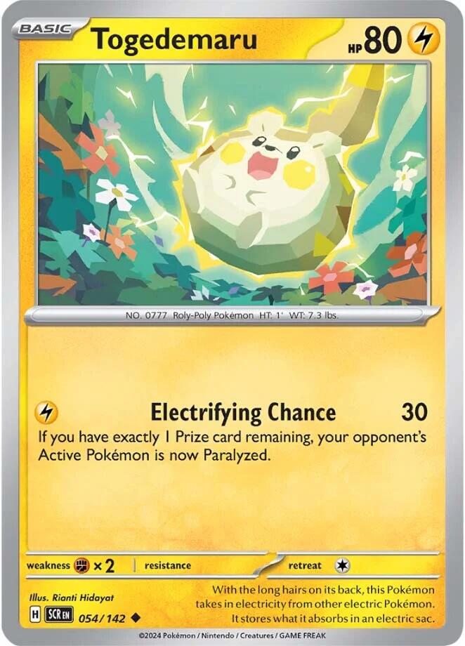 Togedemaru (054/142) [Scarlet & Violet: Stellar Crown] | Jomio and Rueliete's Cards and Comics