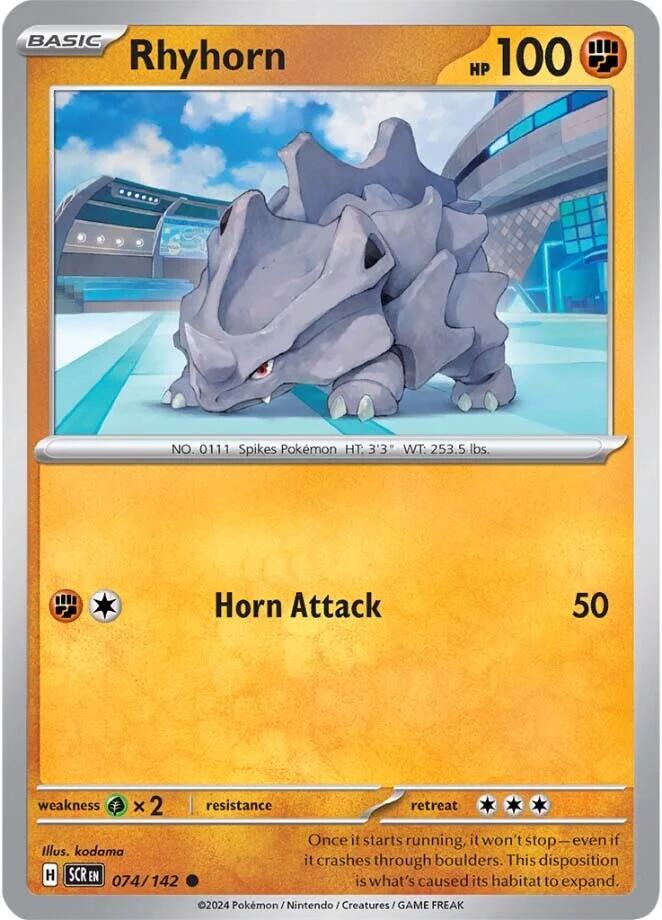 Rhyhorn (074/142) [Scarlet & Violet: Stellar Crown] | Jomio and Rueliete's Cards and Comics