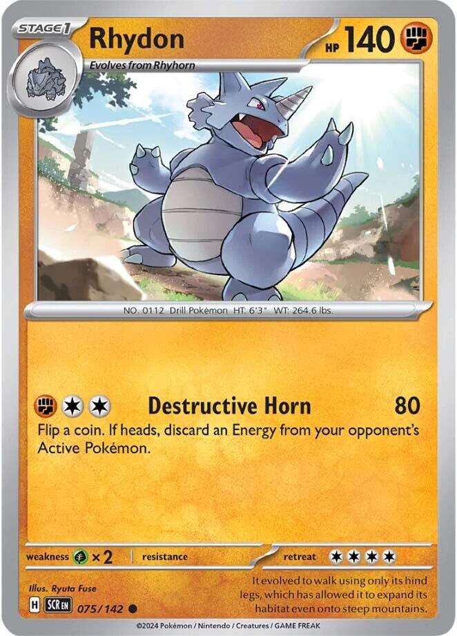 Rhydon (075/142) [Scarlet & Violet: Stellar Crown] | Jomio and Rueliete's Cards and Comics