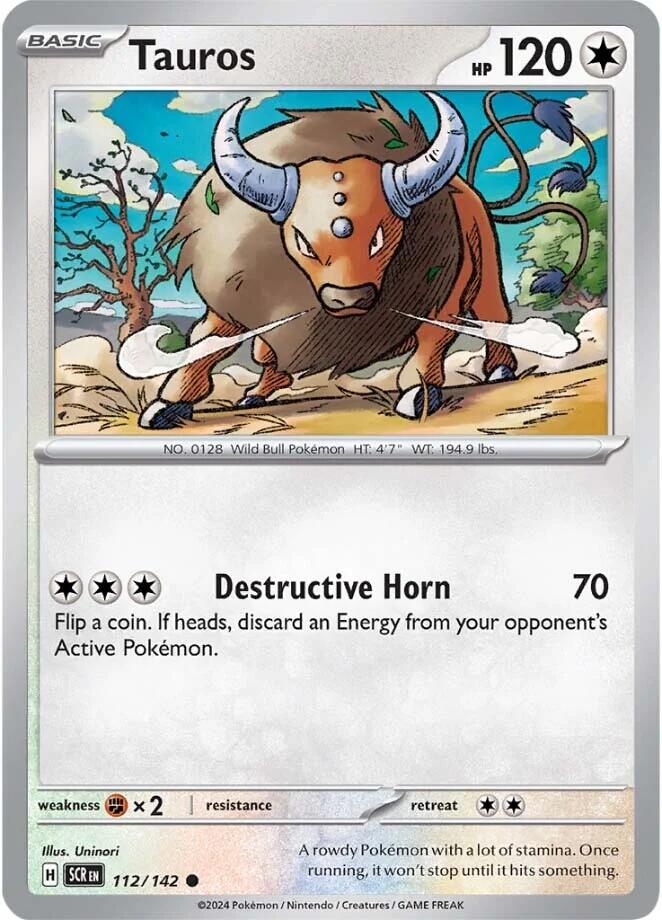 Tauros (112/142) [Scarlet & Violet: Stellar Crown] | Jomio and Rueliete's Cards and Comics