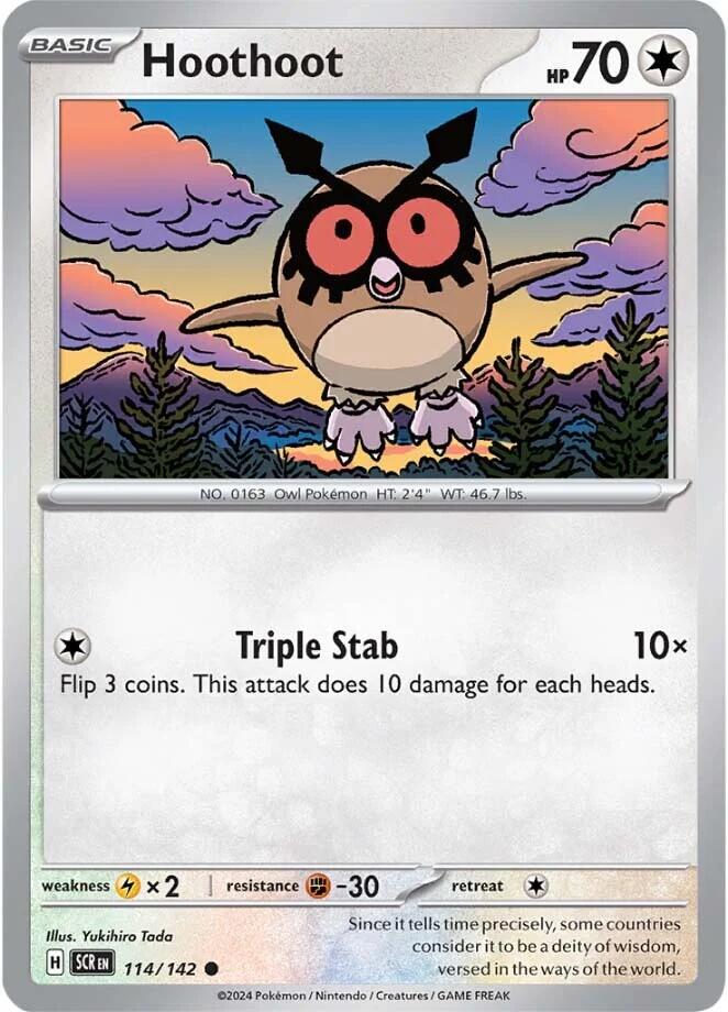 Hoothoot (114/142) [Scarlet & Violet: Stellar Crown] | Jomio and Rueliete's Cards and Comics