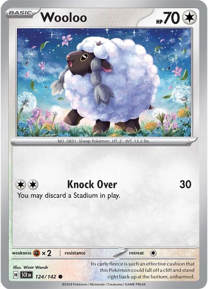 Wooloo (124/142) [Scarlet & Violet: Stellar Crown] | Jomio and Rueliete's Cards and Comics