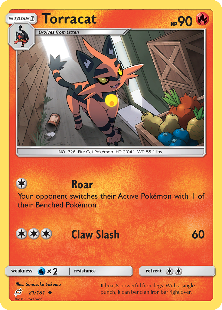 Torracat (21/181) [Sun & Moon: Team Up] | Jomio and Rueliete's Cards and Comics