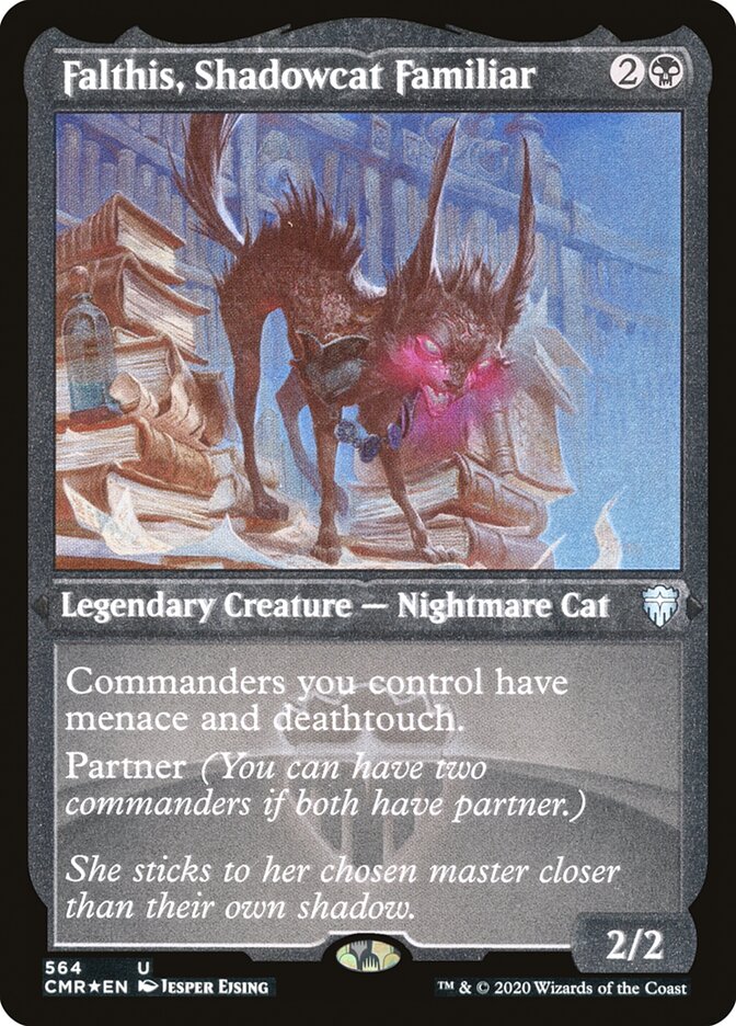 Falthis, Shadowcat Familiar (Etched) [Commander Legends] | Jomio and Rueliete's Cards and Comics
