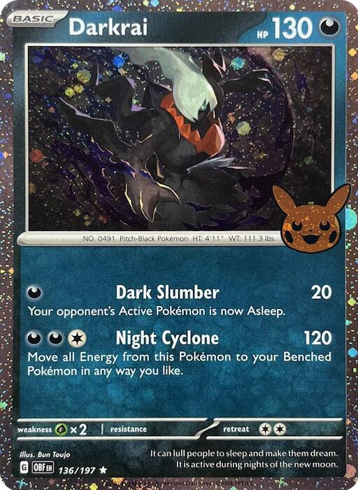 Darkrai (136/197) (Cosmos Holo) [Trick or Trade 2024] | Jomio and Rueliete's Cards and Comics