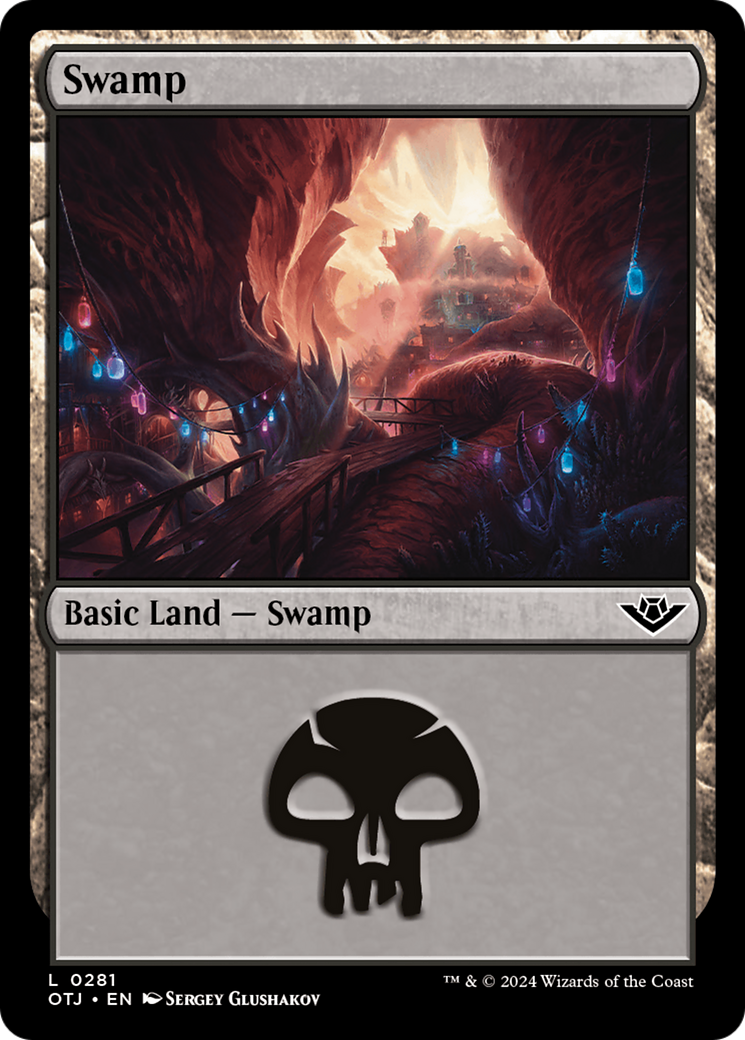 Swamp (0281) [Outlaws of Thunder Junction] | Jomio and Rueliete's Cards and Comics