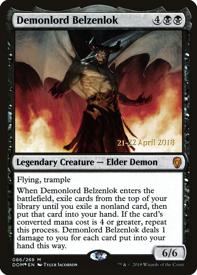 Demonlord Belzenlok [Dominaria Prerelease Promos] | Jomio and Rueliete's Cards and Comics