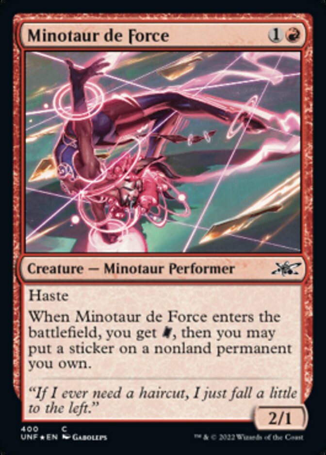 Minotaur de Force (Galaxy Foil) [Unfinity] | Jomio and Rueliete's Cards and Comics