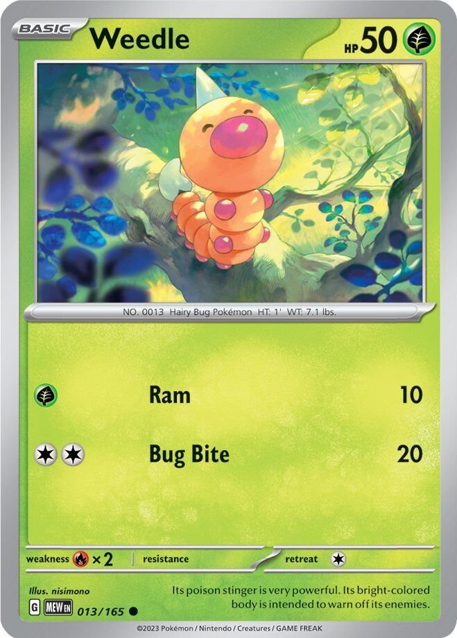 Weedle (013/165) [Scarlet & Violet 151] | Jomio and Rueliete's Cards and Comics