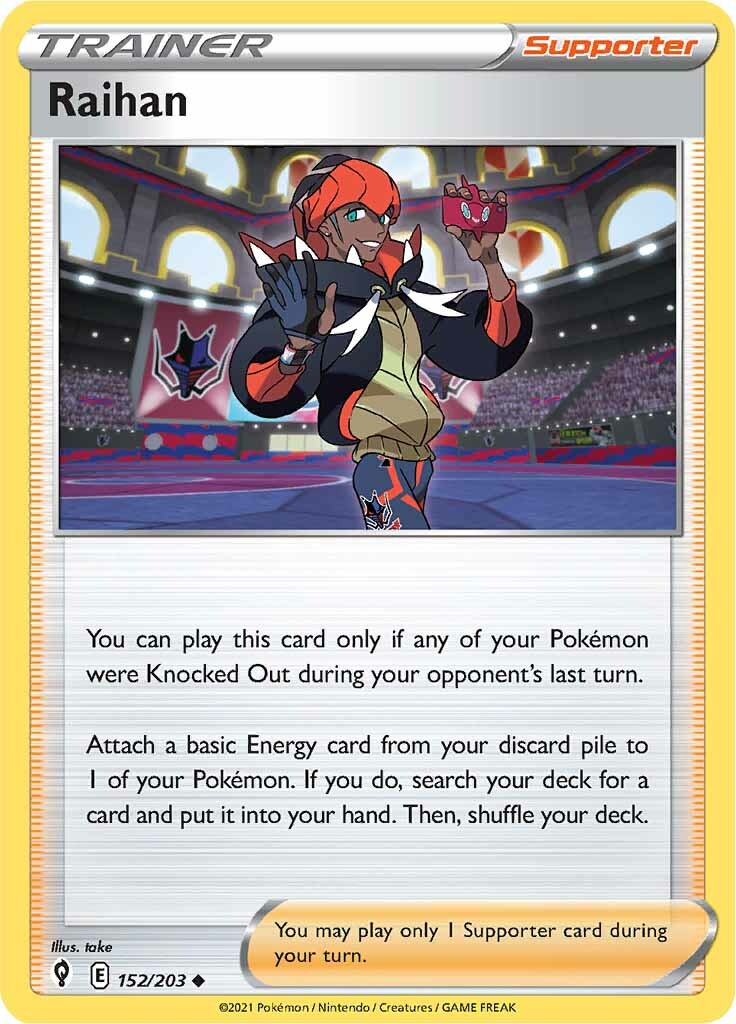 Raihan (152/203) [Sword & Shield: Evolving Skies] | Jomio and Rueliete's Cards and Comics