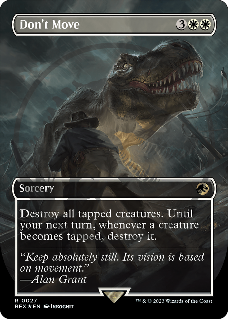 Don't Move (Emblem) (Borderless) [Jurassic World Collection Tokens] | Jomio and Rueliete's Cards and Comics