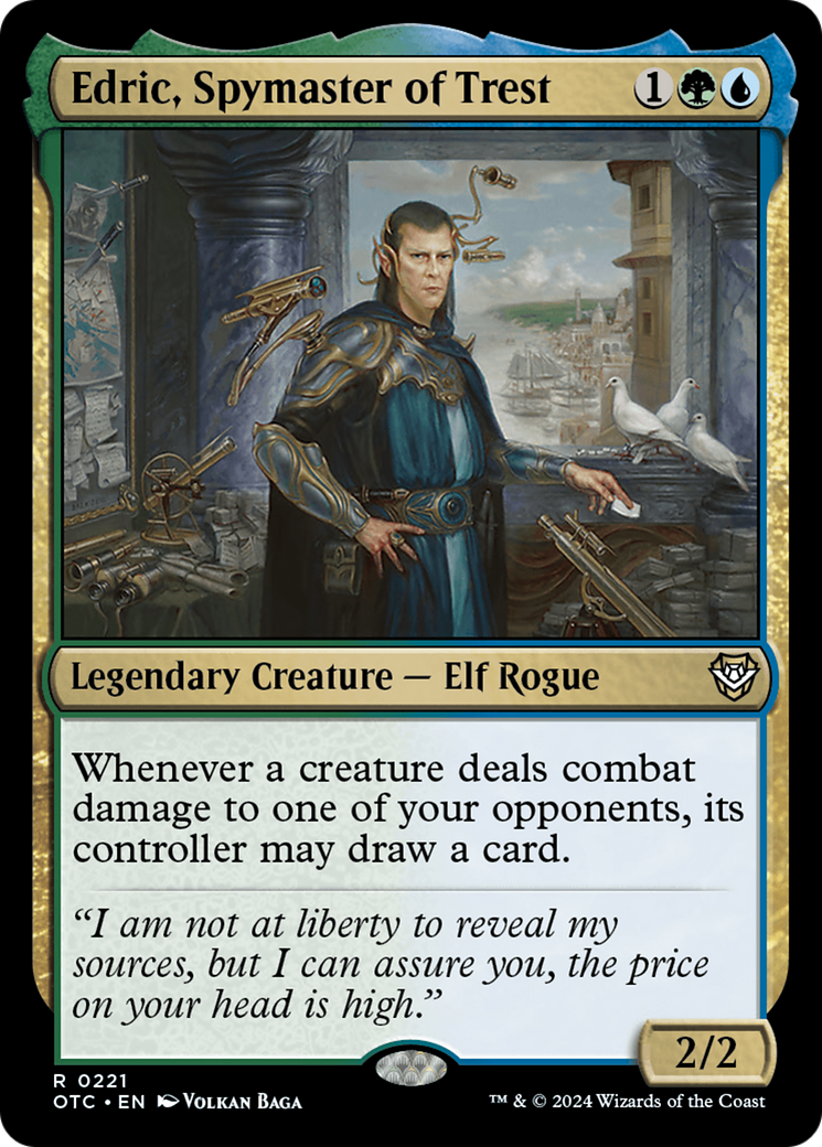 Edric, Spymaster of Trest [Outlaws of Thunder Junction Commander] | Jomio and Rueliete's Cards and Comics