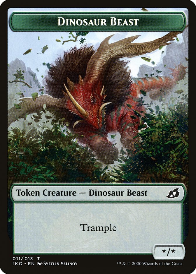 Dinosaur Beast Token [Ikoria: Lair of Behemoths Tokens] | Jomio and Rueliete's Cards and Comics