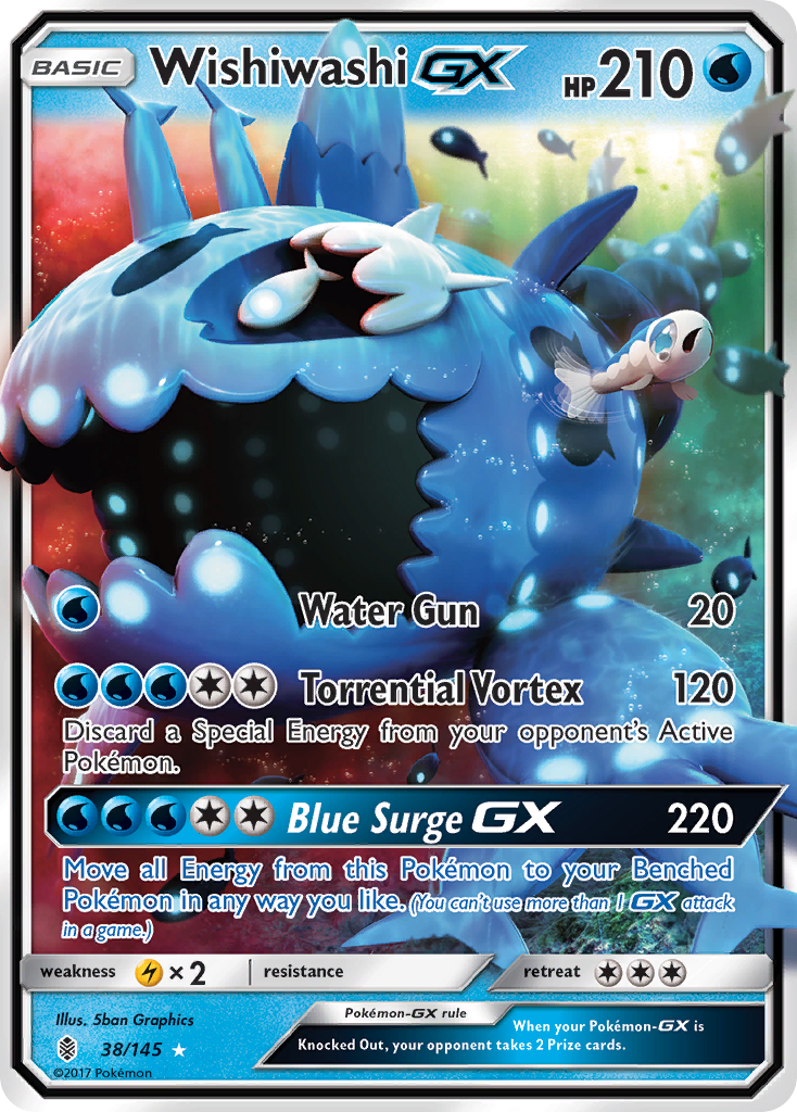 Wishiwashi GX (38/145) [Sun & Moon: Guardians Rising] | Jomio and Rueliete's Cards and Comics